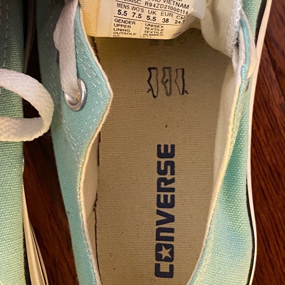 Mint-green Low Top Converse - Picture 5 of 5